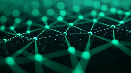 Obraz premium Intriguing Visualization of Interconnected Nodes Creating a Dynamic Network Interaction. Digital Analytics Concept