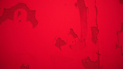 Obraz premium Red textured wall with peeling paint.