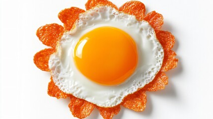 Creative Egg Artwork Featuring Orange Potato Chips in Unique Design