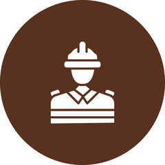 Fototapeta premium Man Firefighter Working Vector Icon Design