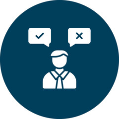 Dscision Making Vector Icon Design