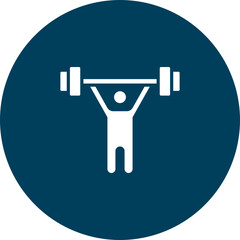 Weightlifting Vector Icon Design