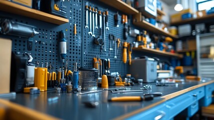 A clean and organized workbench with repair tools and an appliance being fixed, promoting reliable and professional appliance repair services