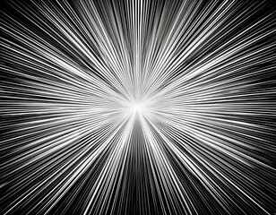 Obraz premium high contrast black and white halftone radial speed burst white halftone