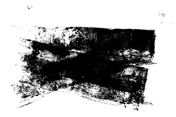 Linocut texture. Ink roller background. Grunge letterpress rectangles. Dry black brayer striped lines isolated on white background. Painted relief stains. Vector lino eroded abstract illustration.