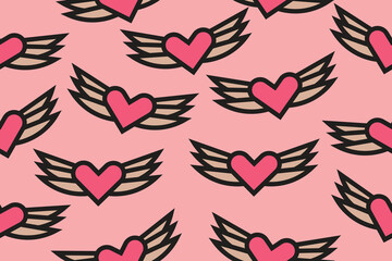 Valentine Pattern Background for packaging.  Love or heart shape pattern