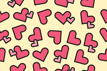 Valentine Pattern Background for packaging.  Love or heart shape pattern