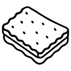 Simple Pop Tart Outline Art