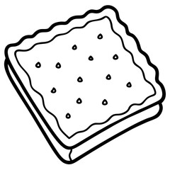 Simple Pop Tart Outline Art