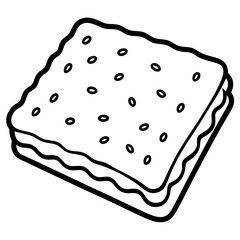 Simple Pop Tart Outline Art