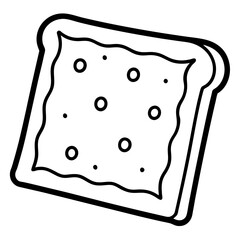 Simple Pop Tart Outline Art