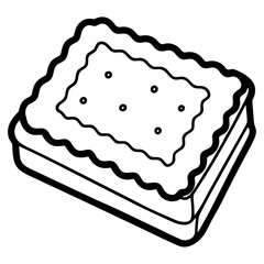 Simple Pop Tart Outline Art