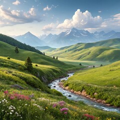 landscape with river