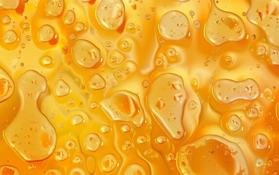 Yellow serum texture design in beauty industry. Glow from inside. Inner radiance, luminous vitality, wellness, healthy energy, serene, positive, balanced care, nutrients, wholesome nourishment concept