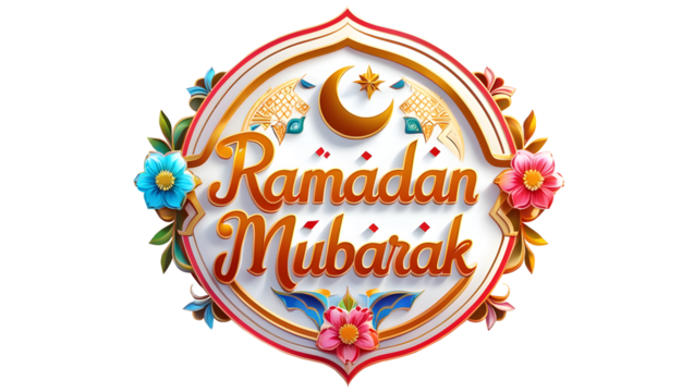 A vibrant and colorful Ramadan Mubarak icon 