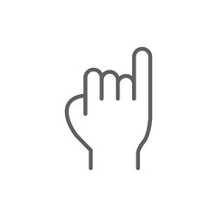 Promise line icon. Simple outline style. Finger, gesture, little, communication concept. Black and white symbol. Vector illustration isolated. Editable stroke SVG