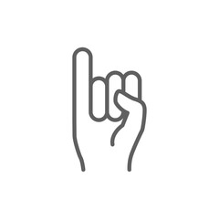 Promise line icon. Simple outline style. Finger, gesture, little, communication concept. Black and white symbol. Vector illustration isolated. Editable stroke SVG