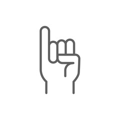 Promise line icon. Simple outline style. Finger, gesture, little, communication concept. Black and white symbol. Vector illustration isolated. Editable stroke SVG