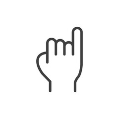 Promise line icon. Simple outline style. Finger, gesture, little, communication concept. Black and white symbol. Vector illustration isolated. SVG