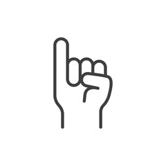 Promise line icon. Simple outline style. Finger, gesture, little, communication concept. Black and white symbol. Vector illustration isolated. SVG