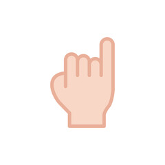 Promise icon. Simple flat, filled outline style. Finger, gesture, little, communication concept. Color symbol. Vector illustration isolated. SVG