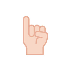 Promise icon. Simple flat, filled outline style. Finger, gesture, little, communication concept. Color symbol. Vector illustration isolated. SVG
