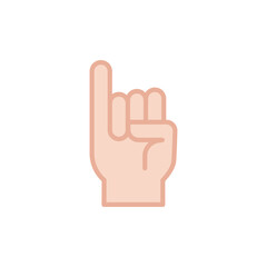 Promise icon. Simple flat, filled outline style. Finger, gesture, little, communication concept. Color symbol. Vector illustration isolated. SVG