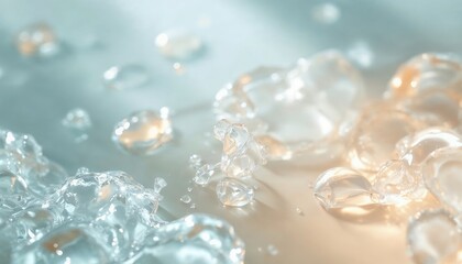 Captivating Water Droplets Action Indoor Setting Macro Photography Soft Lighting Serenity Concept for Enhanced Visual Aesthetics