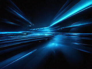 Blue spectrum lights with black background. ai