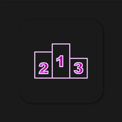 Fototapeta premium Filled outline Award over sports winner podium icon isolated on black background. Flat filled outline style with shadow. Vector