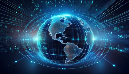 Obraz premium global information nerwork protection concept