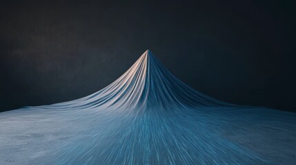 Futuristic Data Transfer  Abstract Digital Mountain Landscape