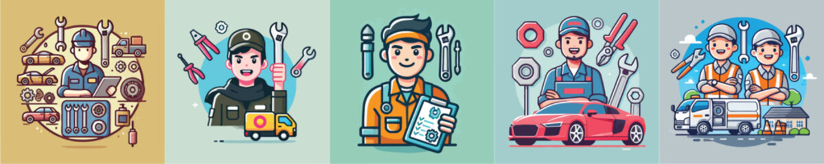 Collection of vectors of mechanics and their equipment