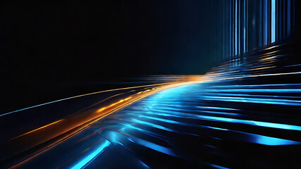 Blue spectrum lights with black background. ai