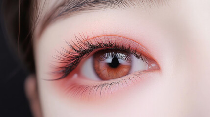 Obraz premium abstract eye-lashes bubble in pink pearl shades