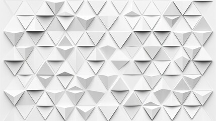 Fototapeta premium Geometric 3D White Triangular Pattern With Abstract Symmetry and Texture