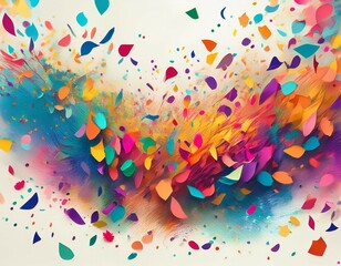 Obraz premium colorful confetti over white background