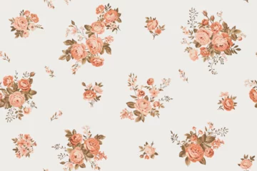 Seamless spring vector pattern with floral motif for dress fabric   © Maria