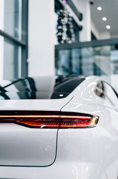 taillight of a new white car