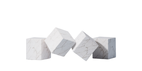 Elegant White Textured Cubes on Light Background