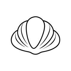 Clam Silhouette Vector Illustration Design