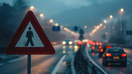 Caution Ahead: Pedestrian Crossing in Foggy Conditions