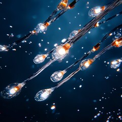 Glowing String Lights  Festive Illumination  Night Decor