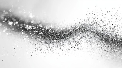 Elegant white sparkle background with dynamic glitter elements