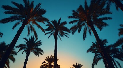 Minimalistic palm tree artwork in silhouette.