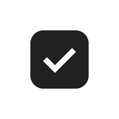 A modern checkmark icon symbolizes approval and completion, making it ideal for design projects and user interfaces to convey success and positivity in a visually appealing manner