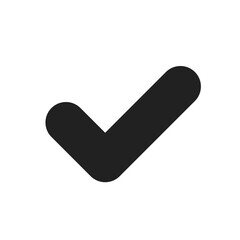 The black checkmark icon symbolizes not only completion but also affirmation, making it a highly versatile design element that proves useful in a wide range of projects and various industries