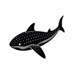 Whale Shark Silhouette Vector Illustration Design
