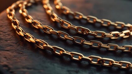 close up of chains