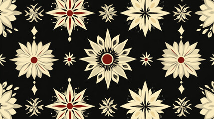 A pattern of flowers with vibrant colors